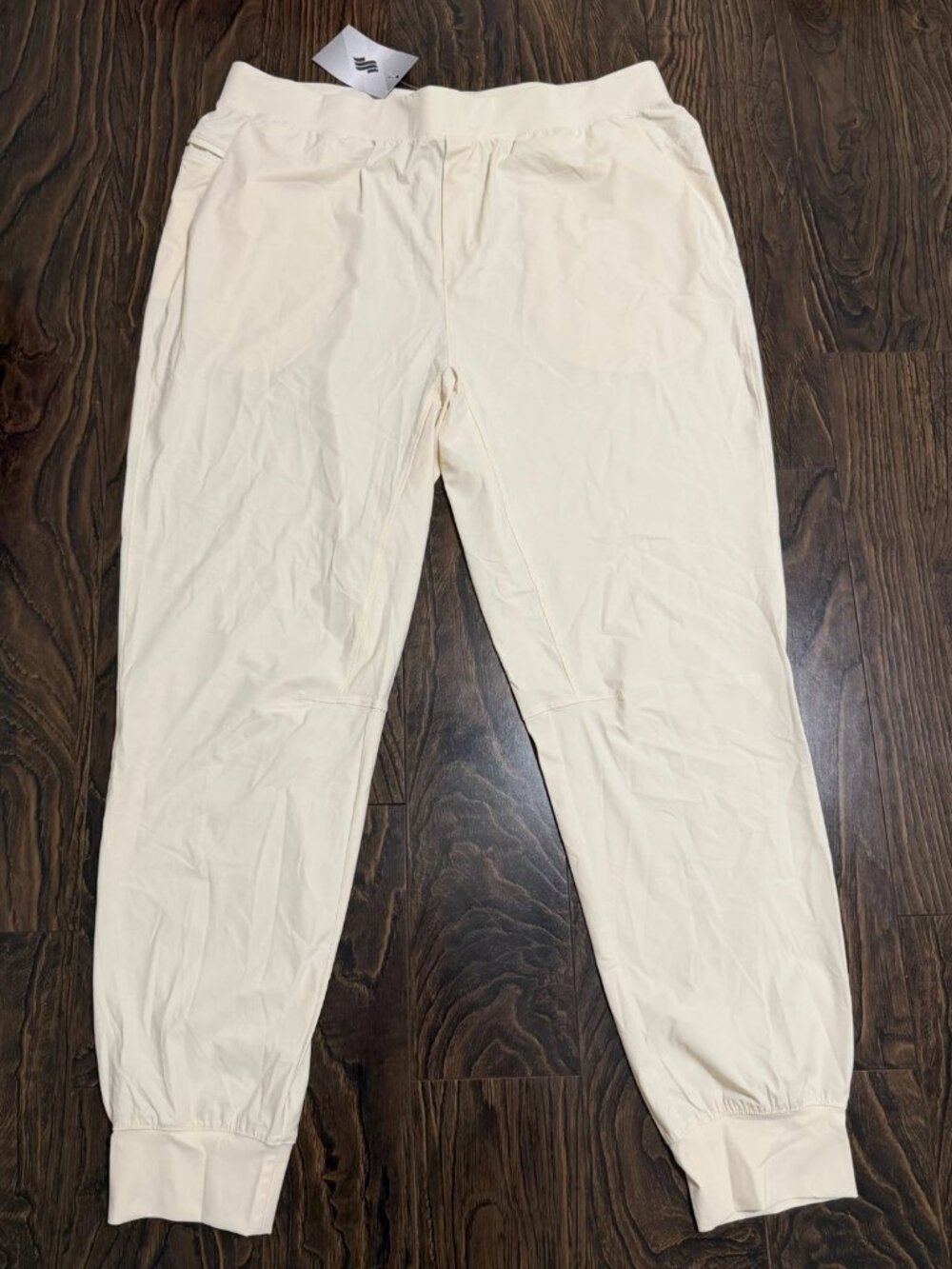 Activewear Joggers Womens Ivory Pockets High Rise XXL - NWT
